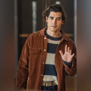 Abercrombie and Fitch Brown Corduroy Shirt Jacket Size Medium